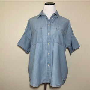 Madewell Chambray Courier Shirt in Buckley Wash